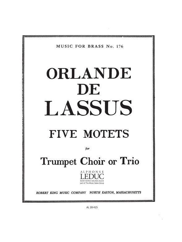 5 Motets, extraits du Magnus Opus Musicum | Orlando di Lasso