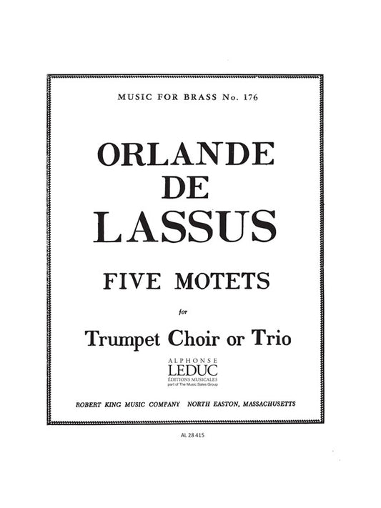 5 Motets, extraits du Magnus Opus Musicum | Orlando di Lasso