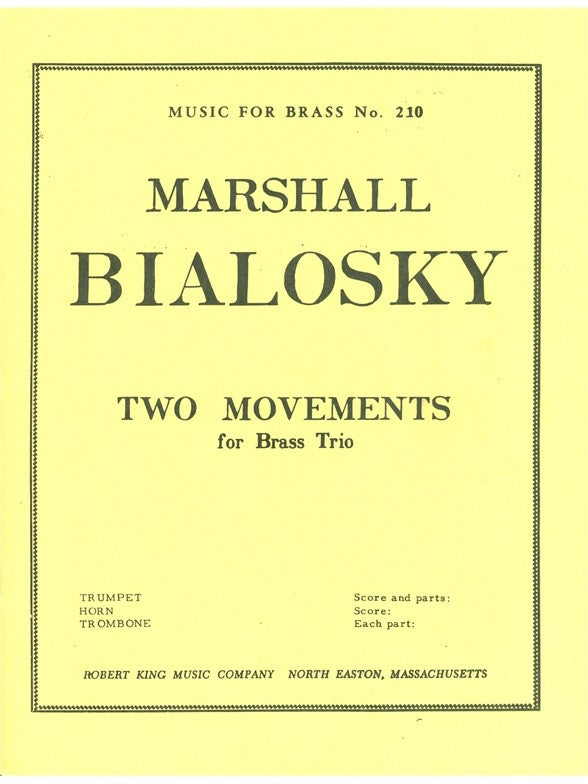 2 Movements | Bialosky | Trio de cuivres