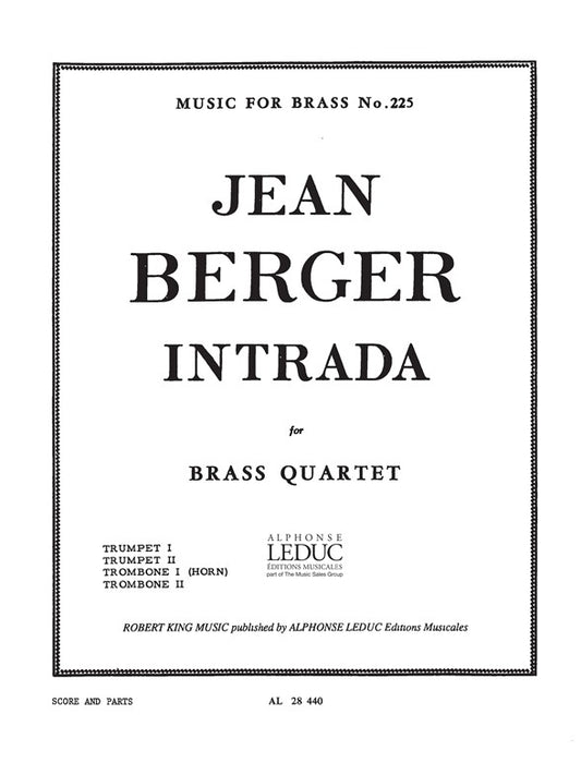 Intrada | Berger | Quatuor de cuivres