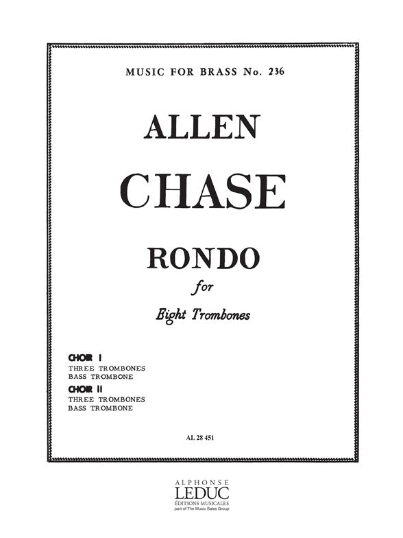 Chase Rondo, Mfb236 - 8 trombones, partition et parties