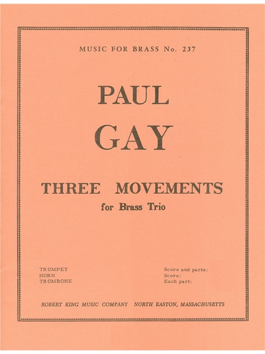 3 Mouvements | Gay | Trio de cuivres