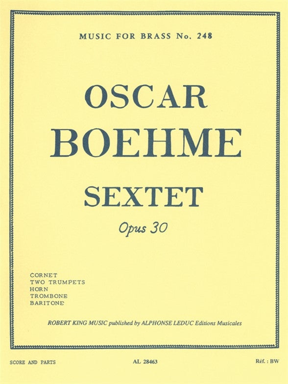 Sextet Op. 30 | Boehme | Ensemble de cuivres