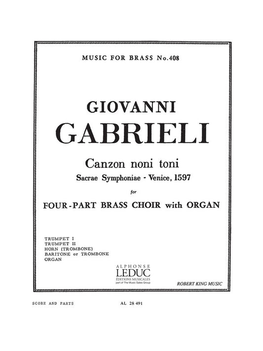 Canzon Noni Toni | Andrea Gabrieli | Quatuor de cuivres