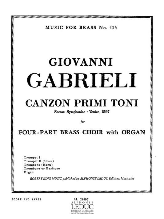 Canzon Primi Toni | Andrea Gabrieli | Quatuor de cuivres