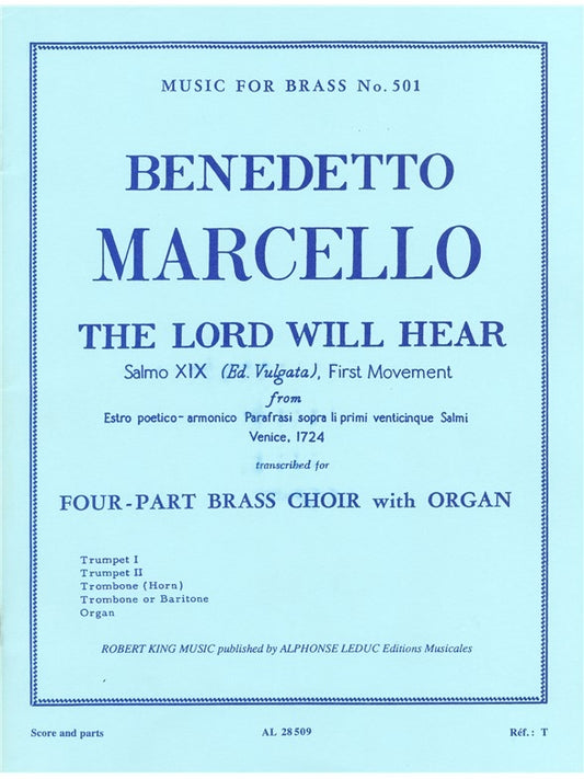 Lord Will Hear | Marcello | Quatuor de cuivres
