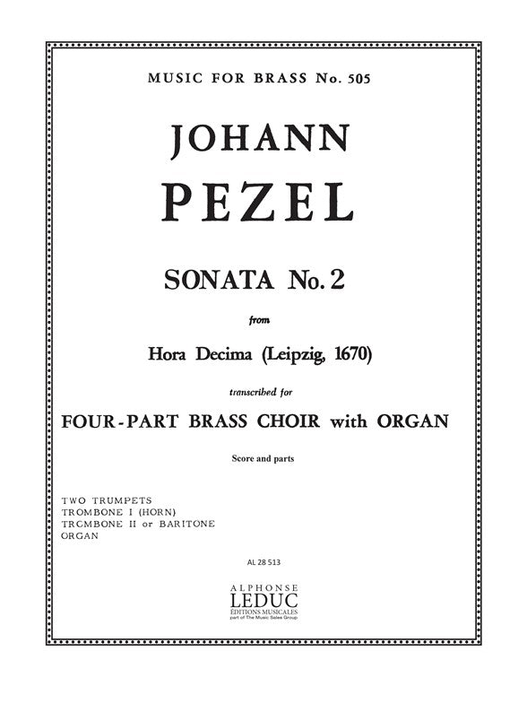 Sonata N02-Hora Decima | Pezel | Quatuor de cuivres