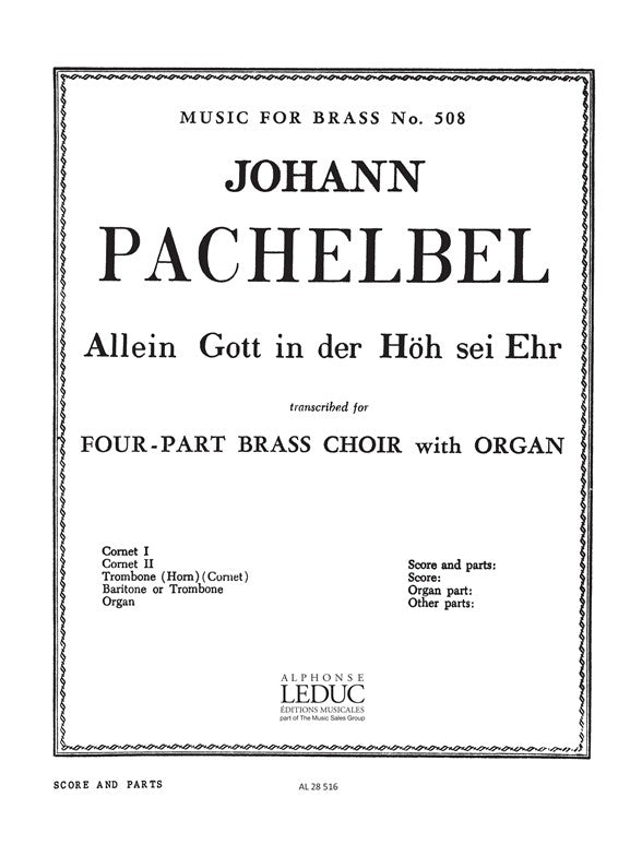 Allein Gott In Der Höh | Pachelbel | Quatuor de cuivres