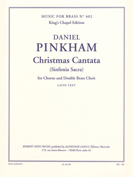 Cantate de Noël | Pinkham | Ensemble de cuivres | Partition + parties