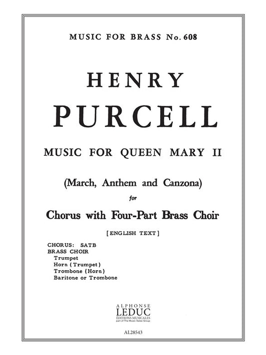 Musique funèbre pour la reine Mary II | Henry Purcell | Quatuor de cuivres | Livre | AL28543