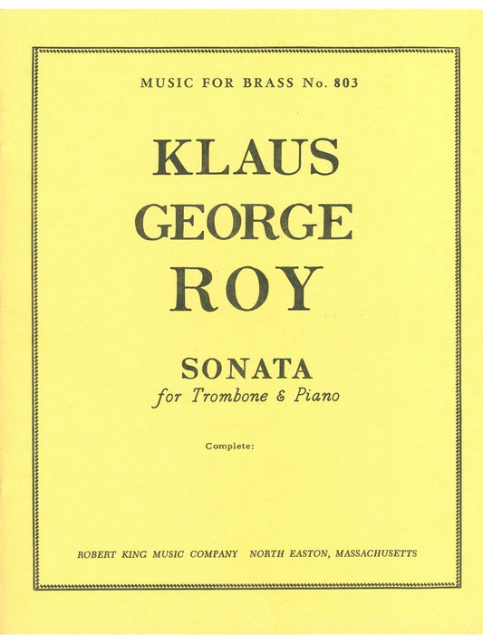 Sonate pour trombone | Roy