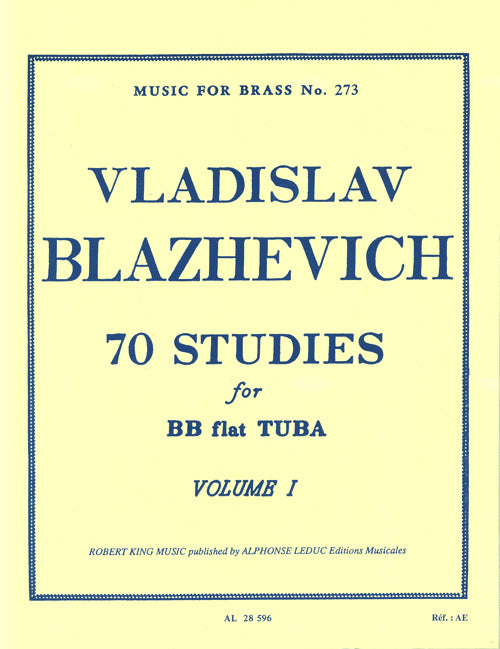 70 études pour tuba si bémol, clé de fa, vol. 1 | Vladislav Blazhevich