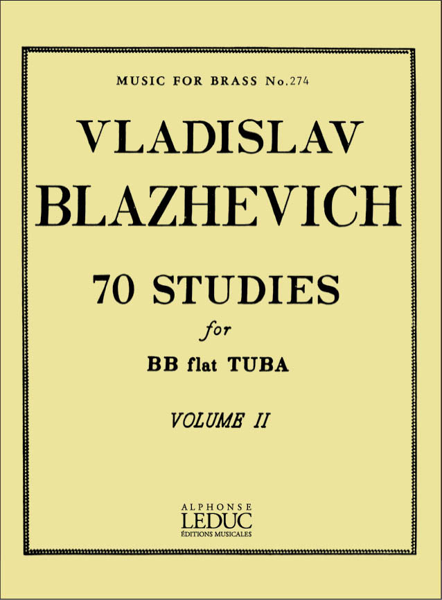 70 études pour tuba si bémol, clé de fa, vol. 2 | Vladislav Blazhevich
