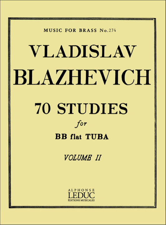 70 études pour tuba si bémol, clé de fa, vol. 2 | Vladislav Blazhevich