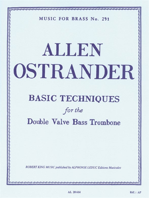 Techniques de base pour contrebasse | Ostrander | Trombone