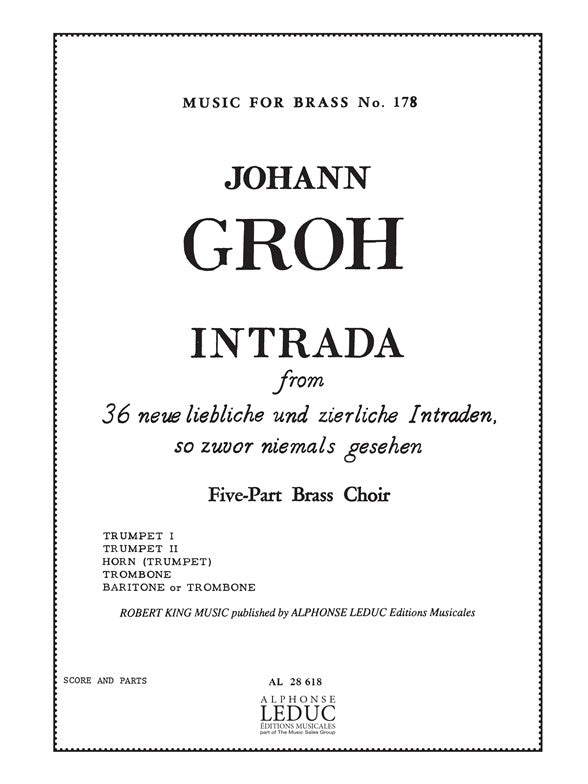 Johann Groh: Intrada | Johann Groh | Quintette de cuivres