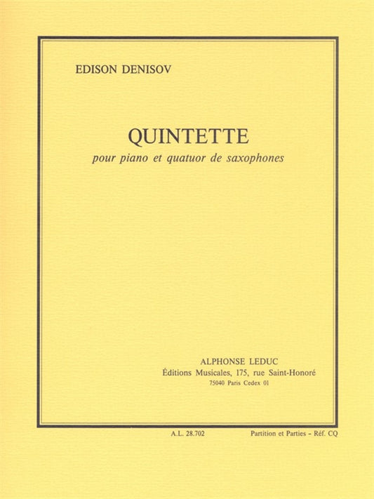 Quintette | Edison Denisov | Quatuor de saxophones