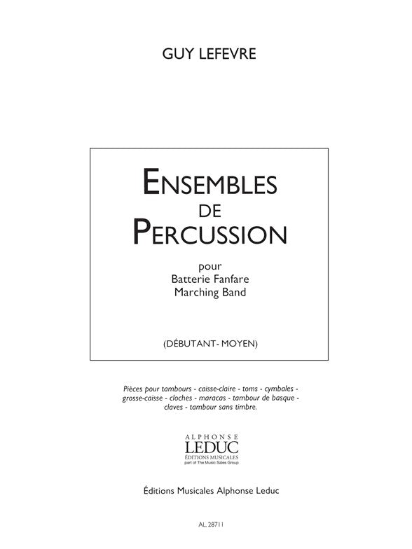 Ensembles de Percussion | Guy Lefèvre
