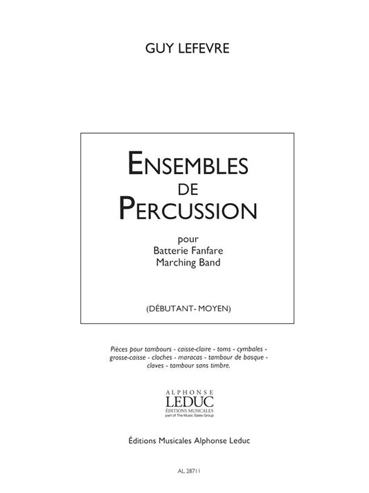 Ensembles de Percussion | Guy Lefèvre