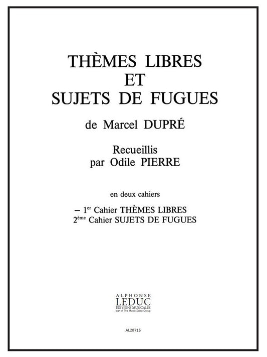 Thèmes libres et Sujets de Fugues Vol.1 - Sérénade | Marcel Dupré