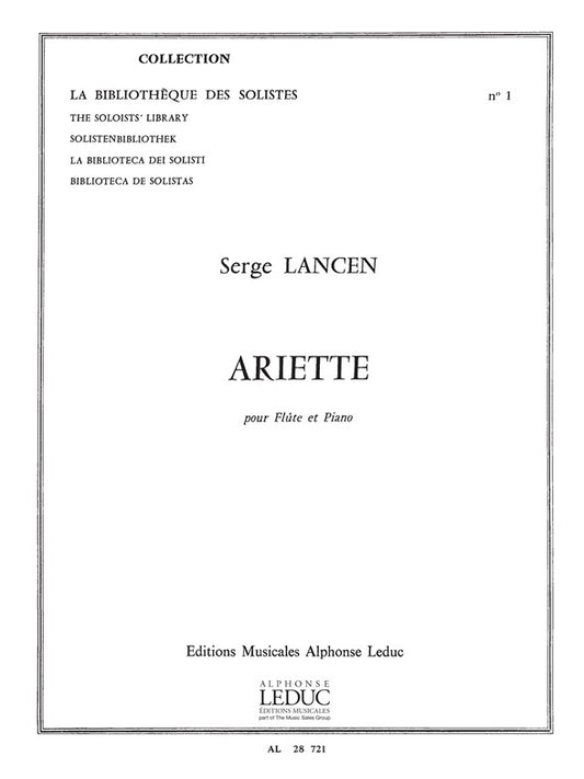 Ariette | Serge Lancen | Flûte