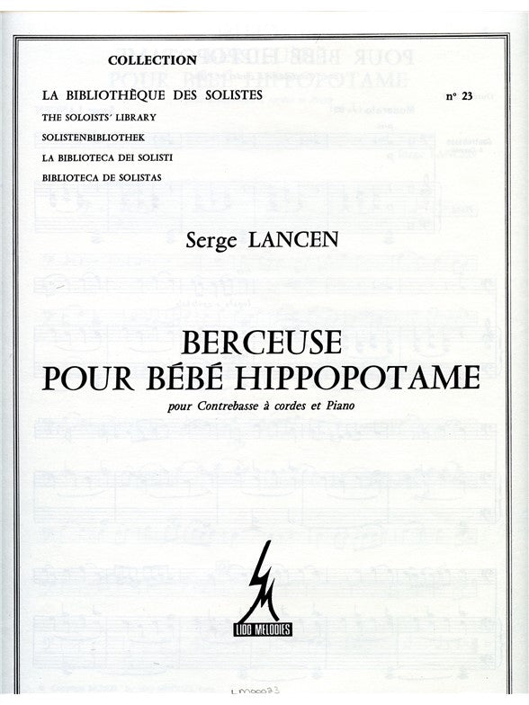 Berceuse pour Bebe Hippopotame | Serge Lancen | Contrebasse