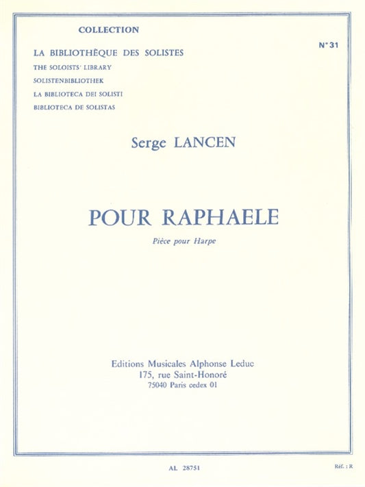Pour Raphaele | Serge Lancen | Harpe