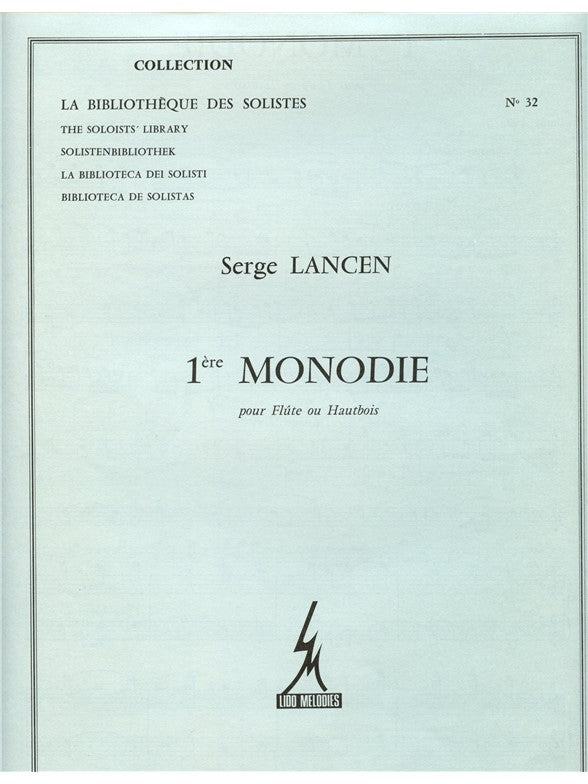 1re Monodie ou hautbois seul, Lm032 - flûte seule | Serge Lancen
