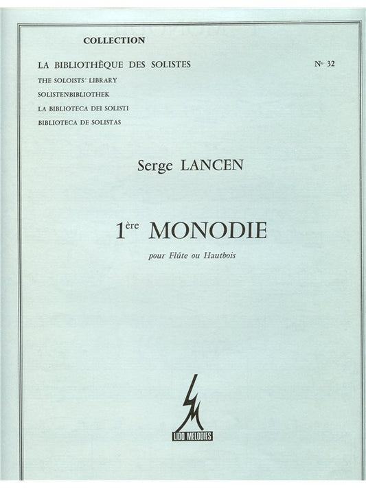 1re Monodie ou hautbois seul, Lm032 - flûte seule | Serge Lancen