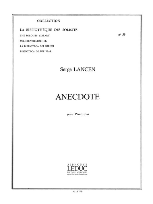 Anecdote | Serge Lancen | Piano