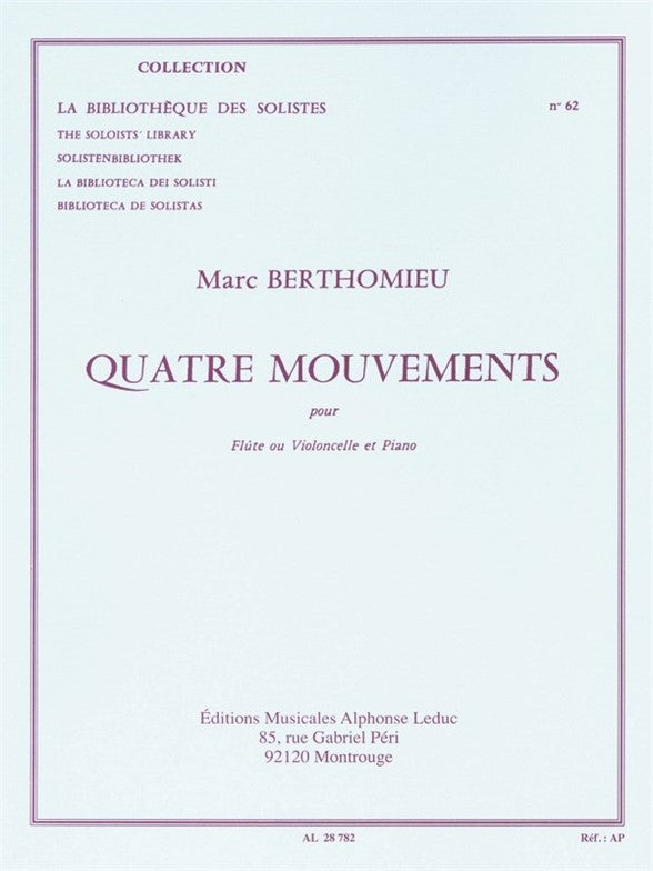Marc Berthomieu: Four Mouvements | Marc Berthomieu | Violon