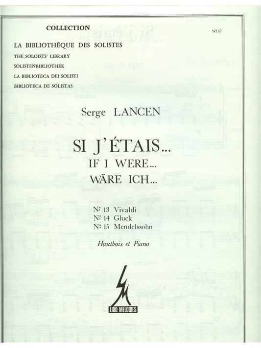 Si J'Etais 13, 14, 15 | Serge Lancen | Hautbois