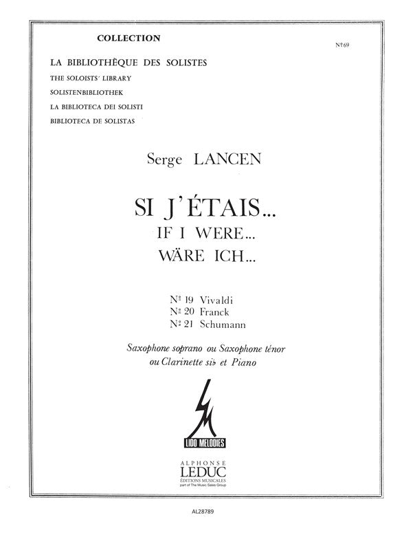 Si J'Etais | Serge Lancen | Clarinette