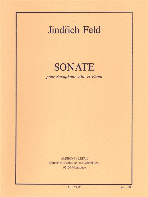 Sonate pour saxophone alto et piano | Jindrich Feld