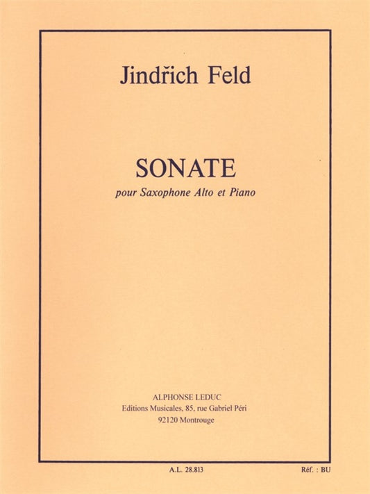 Sonate pour saxophone alto et piano | Jindrich Feld
