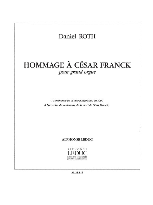Hommage A Cesar Franck | Roth | Orgue
