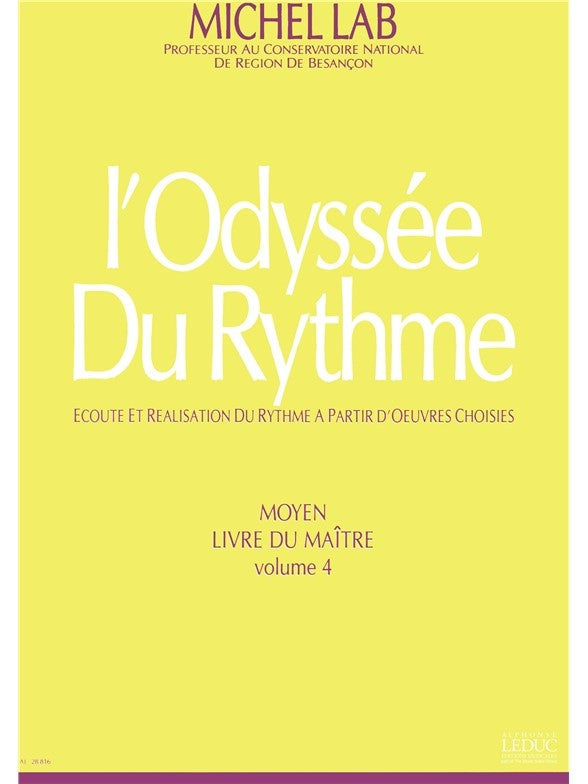 Odyssee Du Rythme Volume 4 Moyen Livre Du Maître | Michel Lab