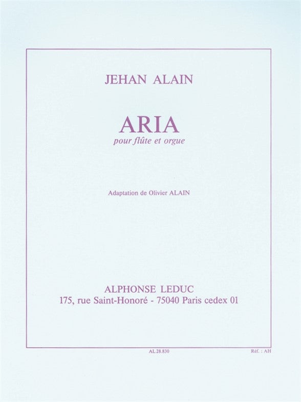 Aria | Jehan Alain | Flûte