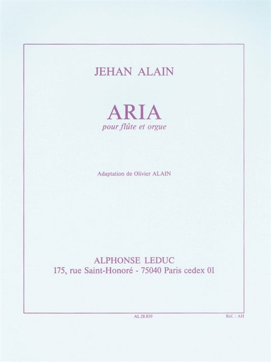 Aria | Jehan Alain | Flûte
