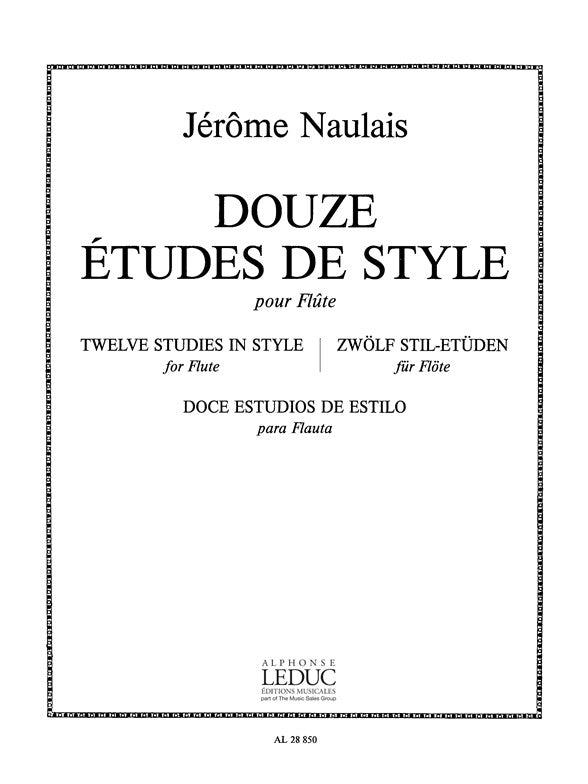 Douze Études De Style | Jérôme Naulais | Flûte