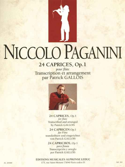 24 Caprices Op.1 pour flûte | Niccolò Paganini