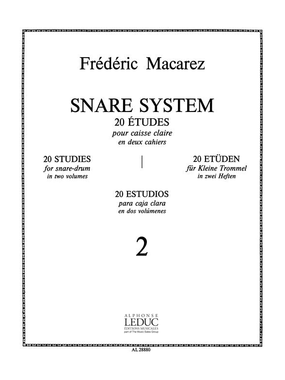 Snare System - 20 études pour caisse claire | Frédéric Macarez