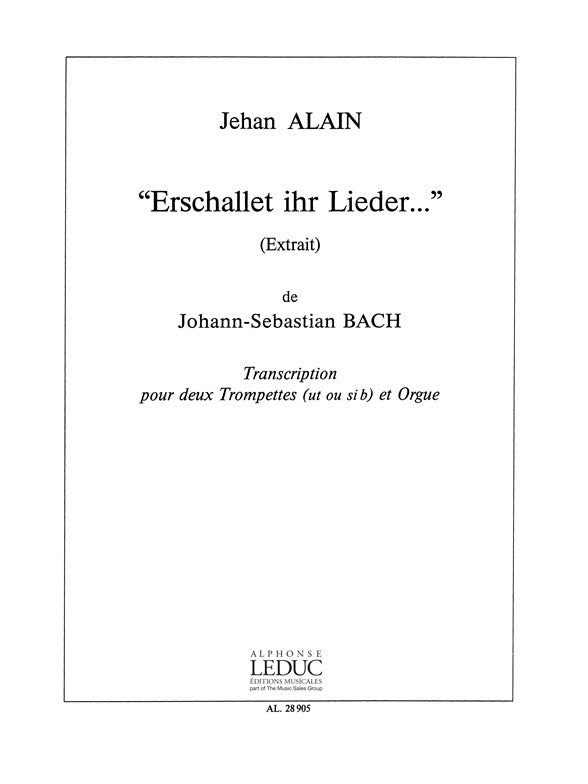 Erschallet ihr Lieder... | Johann Sebastian Bach | Trompette