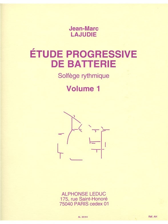 Étude Progressive De Batterie - Solfège 1 | Jean-Marc Lajudie