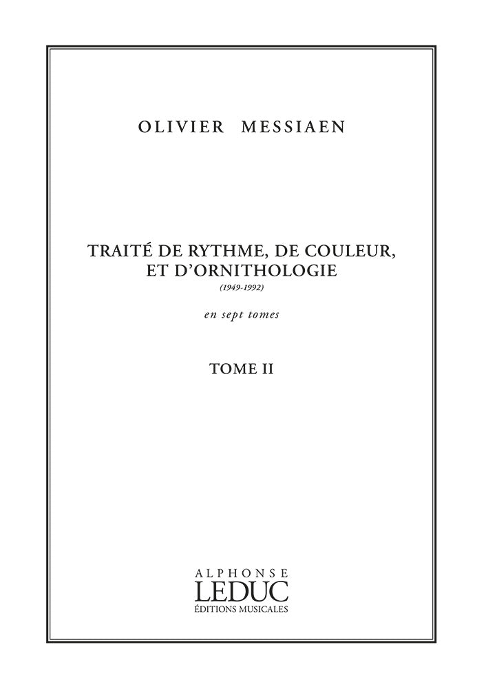 Traité de Rythme, de Couleur et d'Ornithologie | Olivier Messiaen | Livre | AL28922