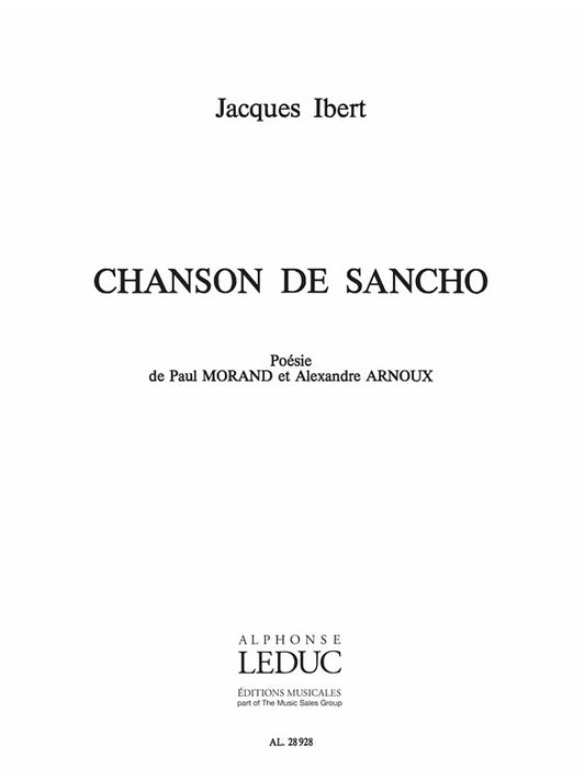 Chanson De Sancho | Jacques Ibert | Voix