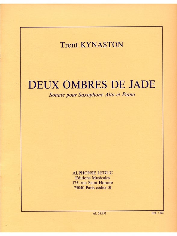 2 Ombres De Jade -Sonate | Kynaston | Saxophone alto