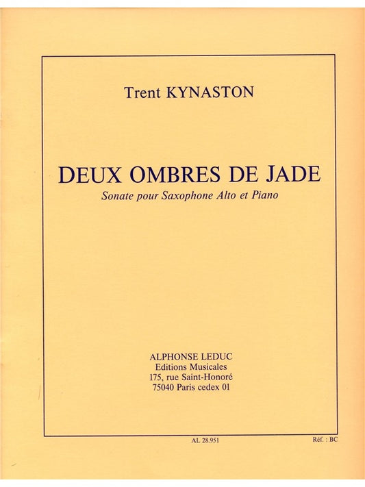 2 Ombres De Jade -Sonate | Kynaston | Saxophone alto