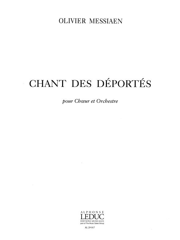 Chant Des Deportes | Olivier Messiaen | Orchestre