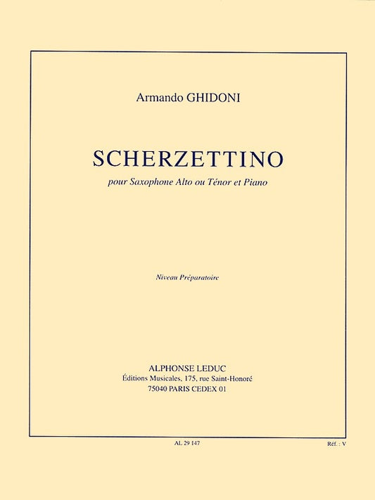 Scherzettino A | Ghidoni | Saxophone ténor